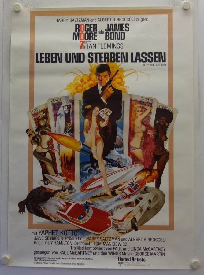 James Bond 007 - Leben und Sterben lassen originales deutsches A0-Filmplakat